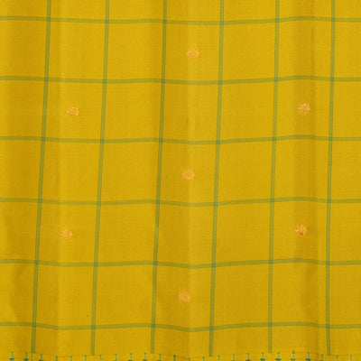 Gadwal Silk Spring-Green Kattam Saree