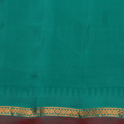 Gadwal Silk Spring-Green Kattam Saree