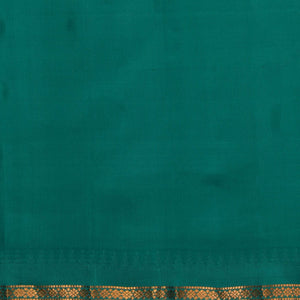 Gadwal Silk Light-Green Kattam Saree