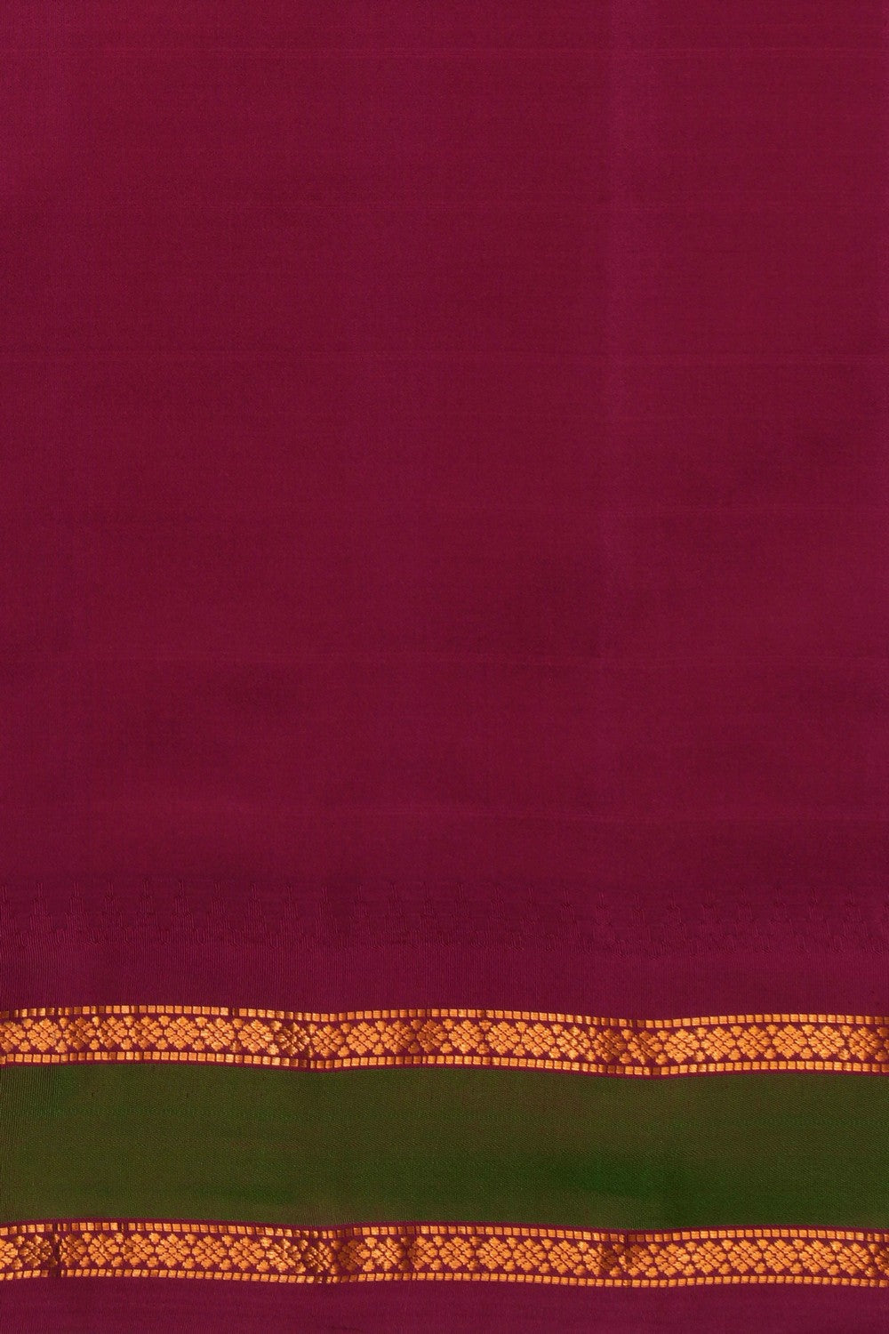 Gadwal Silk Green Kattam Saree