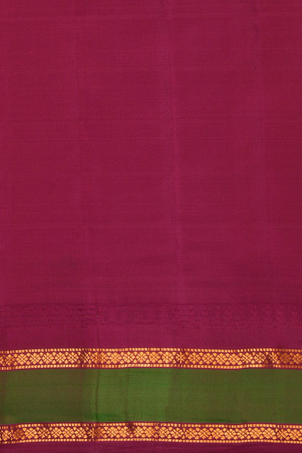 Gadwal Silk Beige Kattam Saree