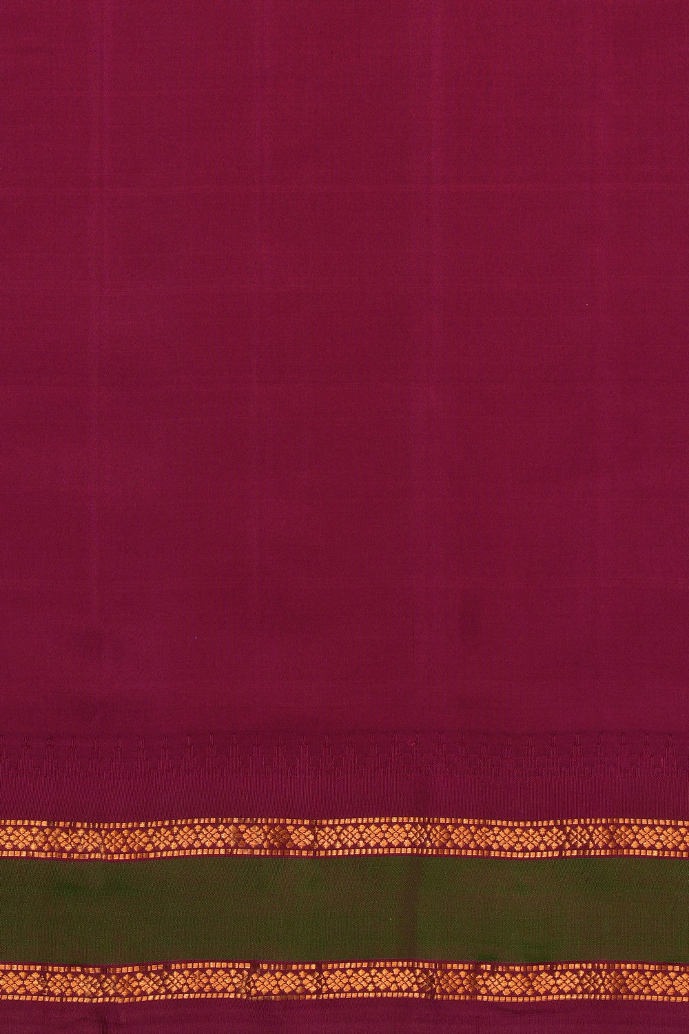 Gadwal Silk Black Kattam Saree