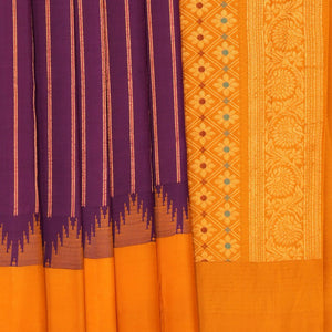 Gadwal Silk Violet Saree