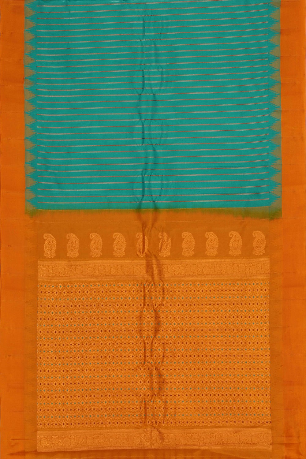 Gadwal Silk Sea Green Saree