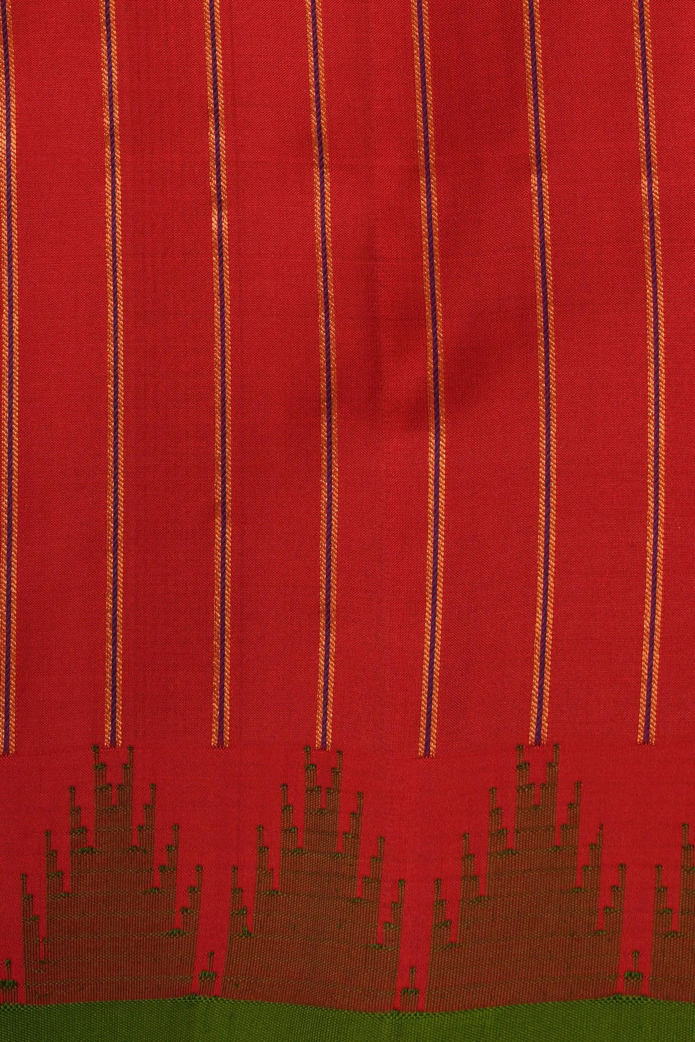 Gadwal Silk Red Saree