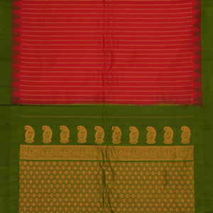 Gadwal Silk Red Saree