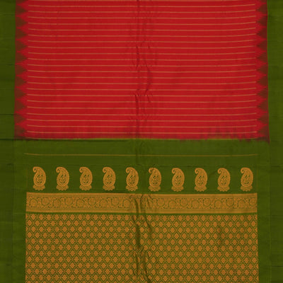 Gadwal Silk Red Saree