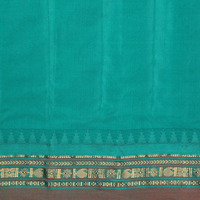 Gadwal Silk Red Kattam Saree