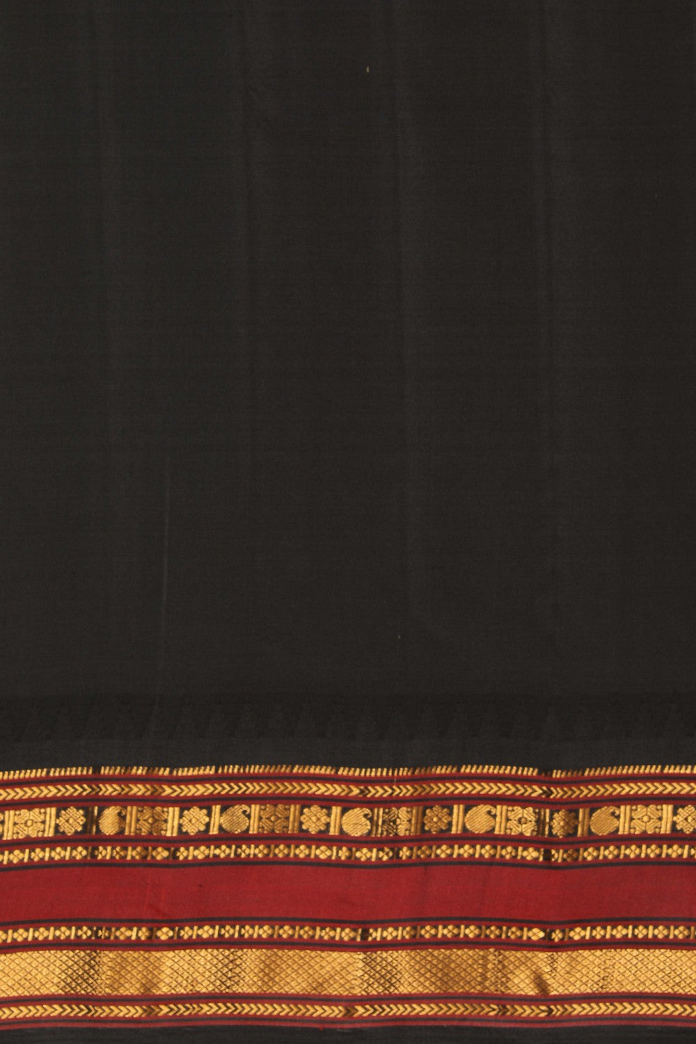 Gadwal Silk Fuchsia-Pink Kattam Saree