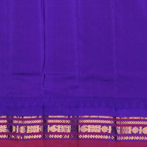 Gadwal Silk Orange Kattam Saree