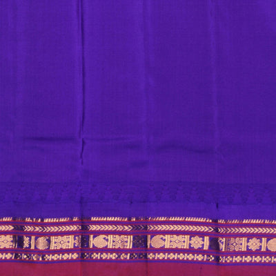 Gadwal Silk Orange Kattam Saree