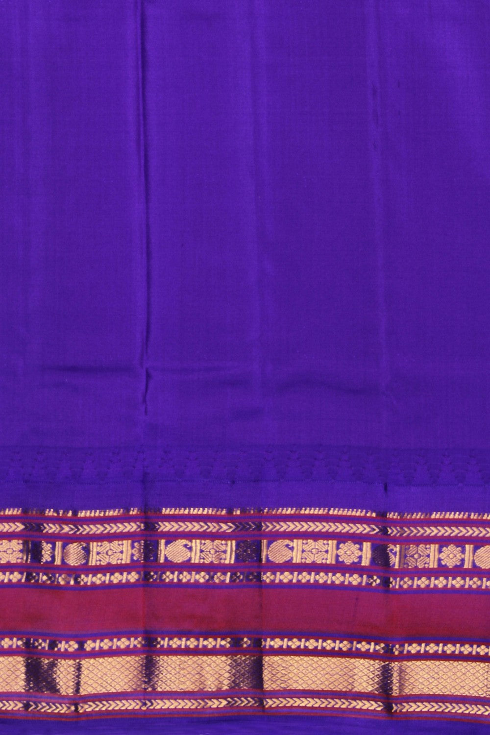 Gadwal Silk Orange Kattam Saree