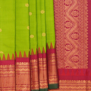 Gadwal Silk Green Saree