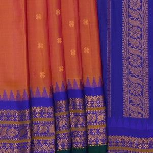 Gadwal Silk Orange Saree