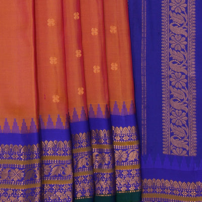 Gadwal Silk Orange Saree