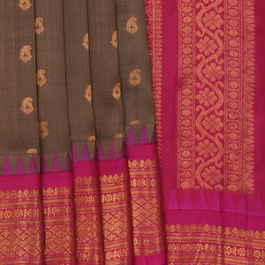 Gadwal Silk Moss Green Saree