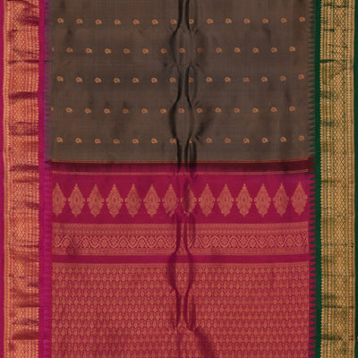 Gadwal Silk Moss Green Saree
