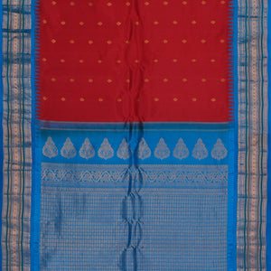 Gadwal Silk Red Saree