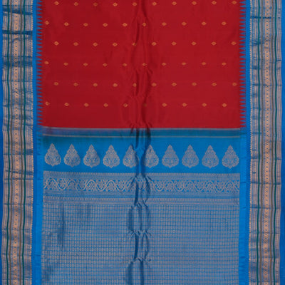 Gadwal Silk Red Saree