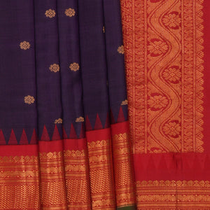Gadwal Silk Violet Saree
