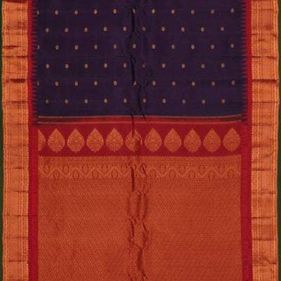 Gadwal Silk Violet Saree