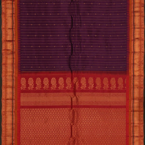 Gadwal Silk Violet Saree