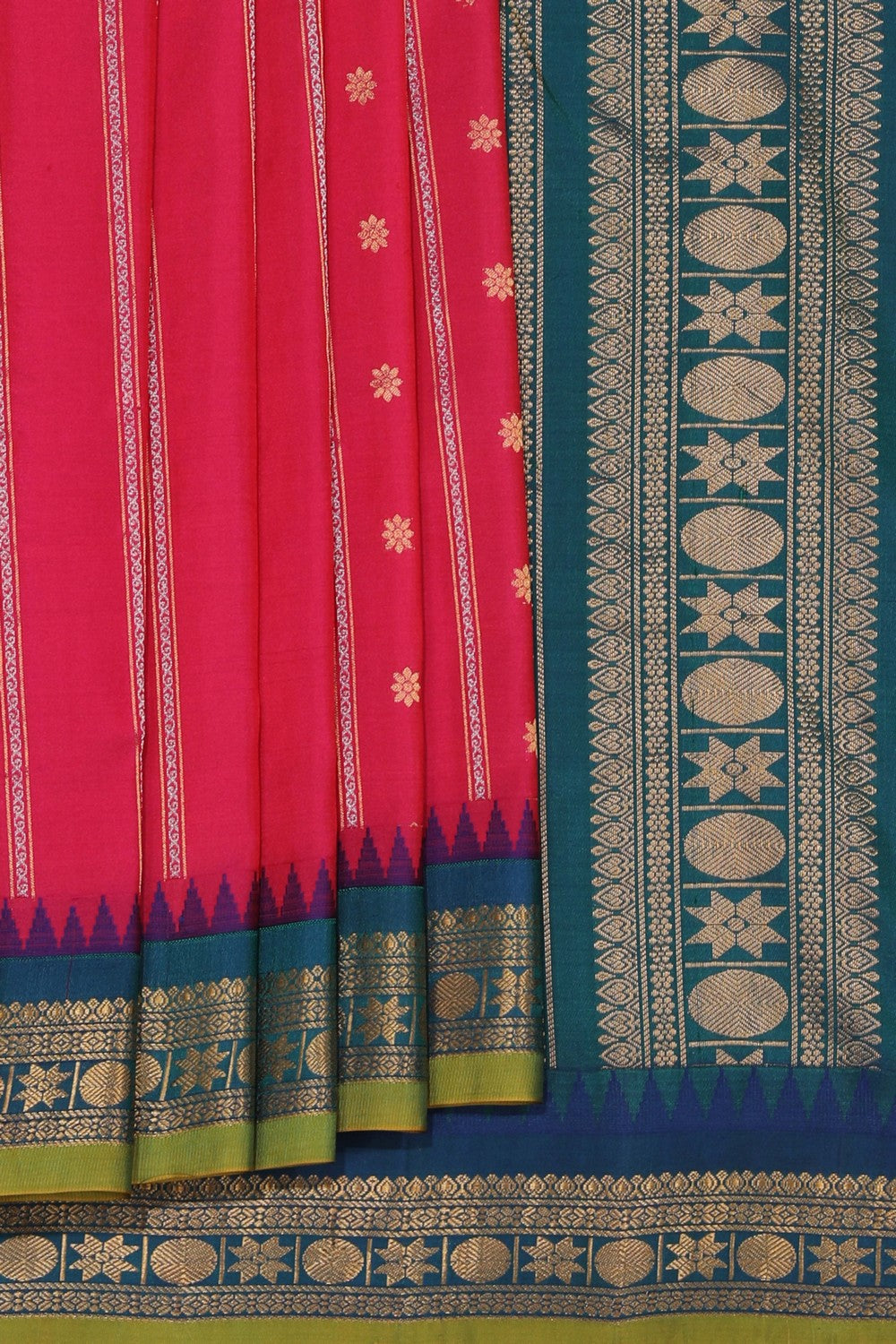 Gadwal Silk Pink Saree