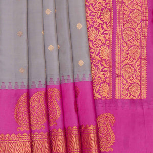Gadwal Silk Grey Saree