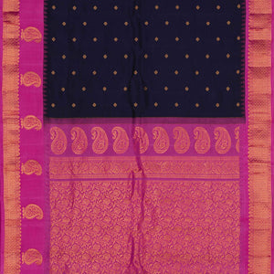 Gadwal Silk Navy Blue Saree