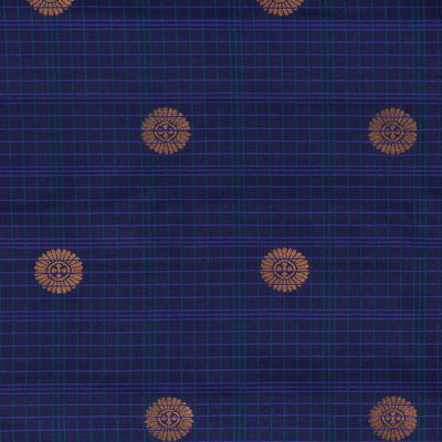 Gadwal Silk Peacock Blue Saree