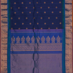 Gadwal Silk Peacock Blue Saree