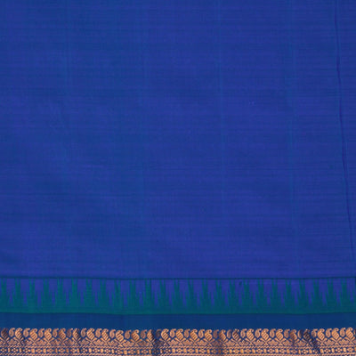 Gadwal Silk Peacock Blue Saree