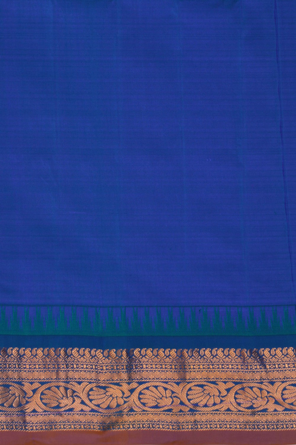 Gadwal Silk Peacock Blue Saree