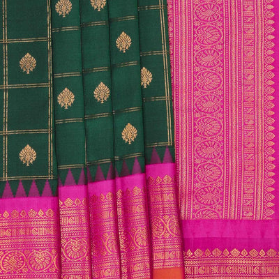 Gadwal Silk Green Saree