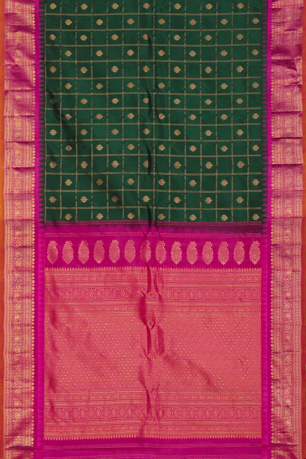 Gadwal Silk Green Saree