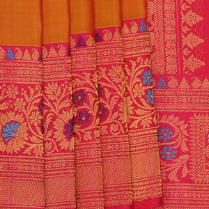 Gadwal Silk Yellow Saree