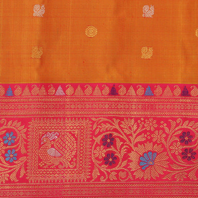 Gadwal Silk Yellow Saree