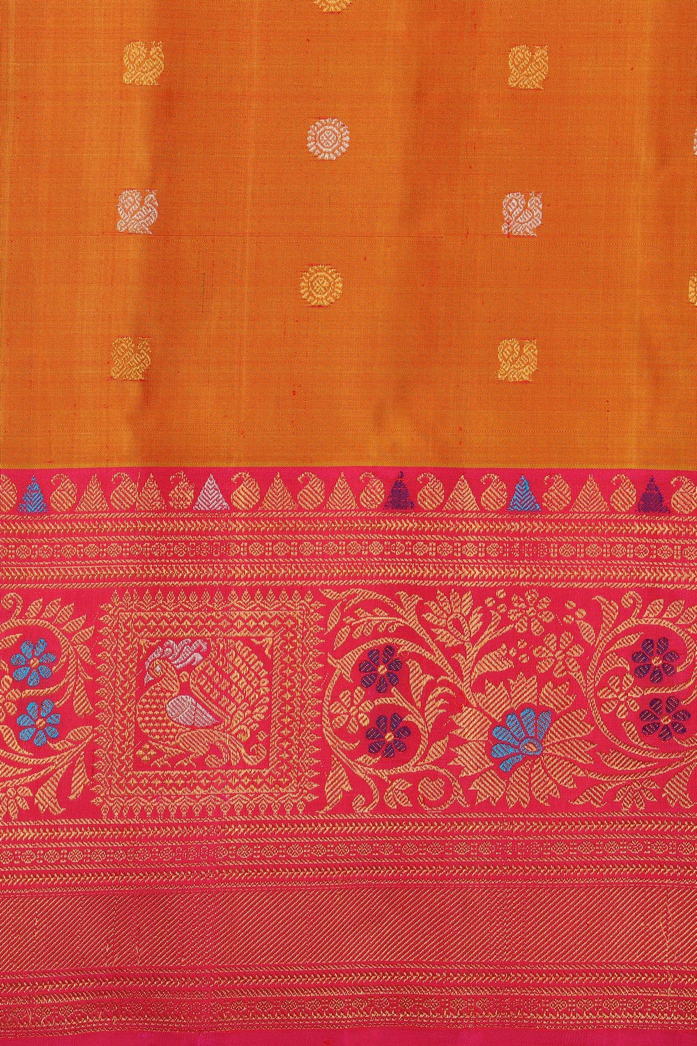 Gadwal Silk Yellow Saree