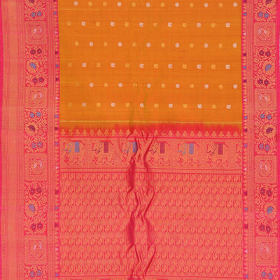 Gadwal Silk Yellow Saree