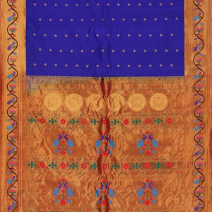 Gadwal Silk Indigo Blue Saree