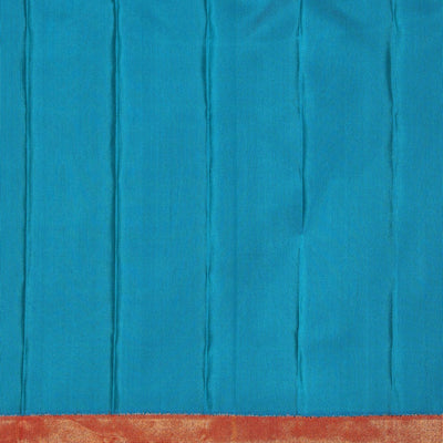 Gadwal Silk Teal Blue Saree