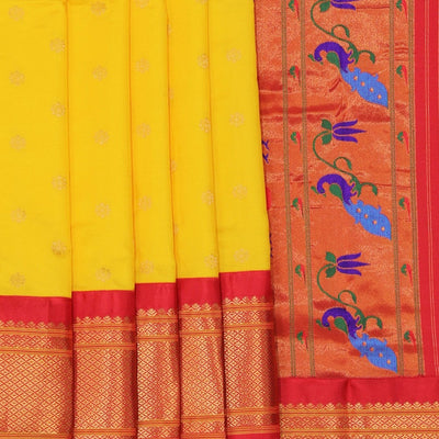 Gadwal Silk Yellow Saree