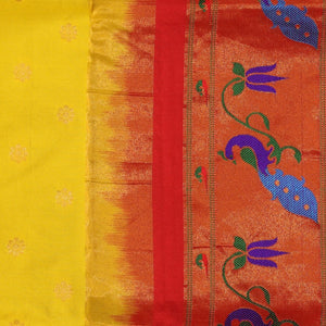Gadwal Silk Yellow Saree