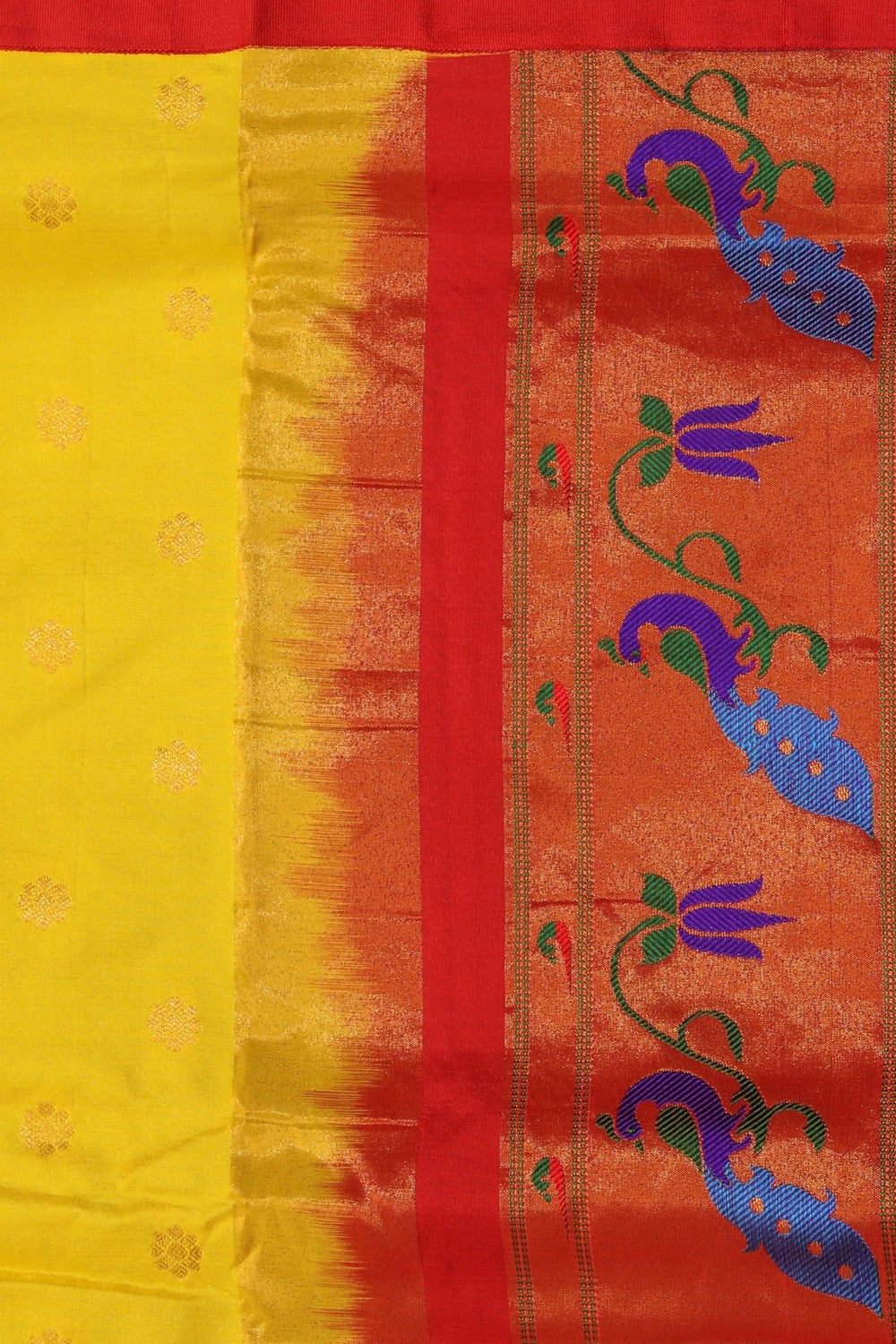 Gadwal Silk Yellow Saree