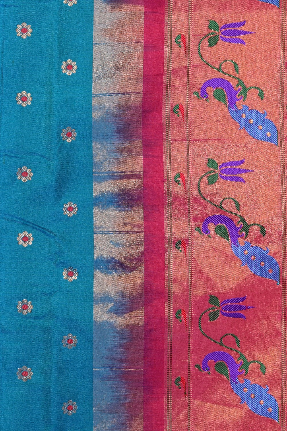 Gadwal Silk Blue Saree