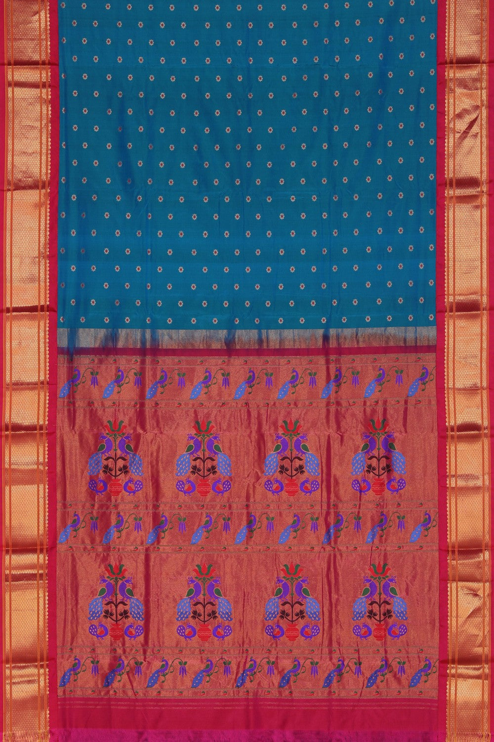 Gadwal Silk Blue Saree