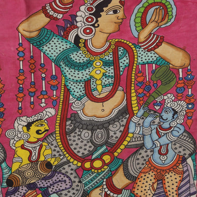 Kalamkari Hand-Painted Silk Saree