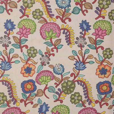 Kalamkari Hand-Painted Silk Saree
