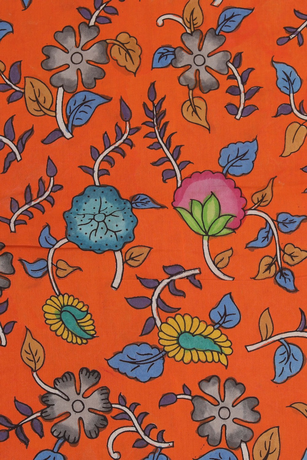 Kalamkari Hand-Painted Silk Saree