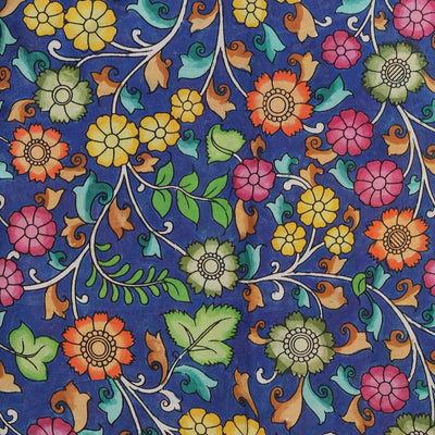 Kalamkari Hand-Painted Silk Saree